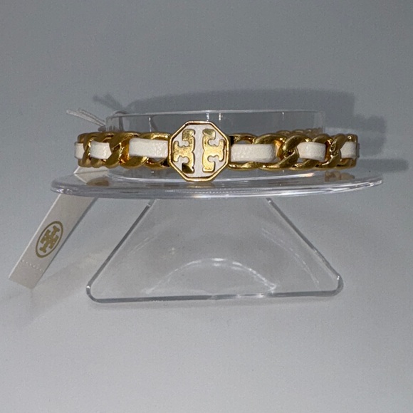 Tory Burch Jewelry - Tory Burch Gold and White Bracelet